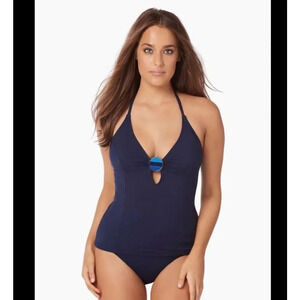 Amoressa by Miraclesuit Crete Selene Plunge Tankini Top Sz 6